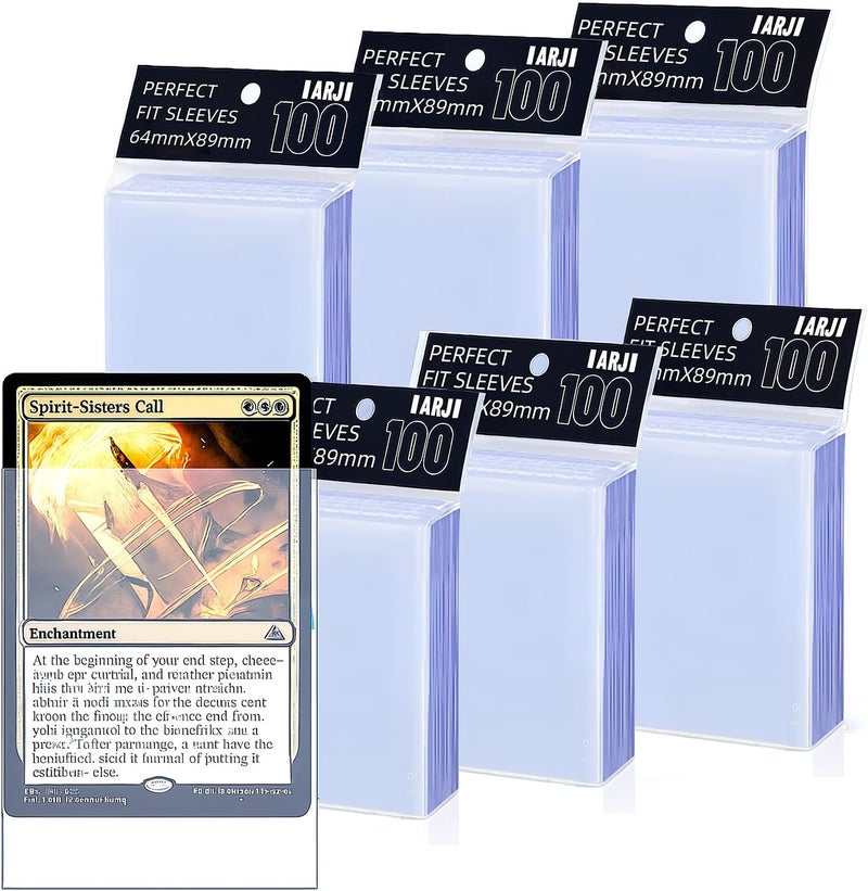 IARJI 600ct Perfect Fit Sleeves, Perfect Fit Card Sleeves, Inner Sleeves MTG, Exact Fits Sleeve for Double-Sleeving, High Clarity Trading Card Sleeve for PKM, TCG, Gaming Cards - Image 1